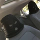 Чехлы «Балаклавы» на подголовники сидений автомобиля AvtoSpenk, черные, 2 штуки - изображение 8