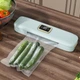 Вакуумный упаковщик для продуктов вакууматор с цифровым экраном Vacuum Sealer 90W + 10 пакетов Зеленый - изображение 1