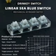 Набір Світчів, Механічних Перемикачів Для Клавіатури YuChao Drinkey Sea Blue Switch 90 Штук, Захищені Від Пилу, 3-pin, Сила Натискання 45 Грам, Ресурс 50 млн + Світчпуллер - зображення 2