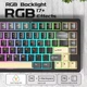 Механічна бездротова (Bluetooth + 2,4G) клавіатура з HOT SWAP Attack SHARK X75, Металевий корпус, RGB, Win/Mac OS, УКР/АНГЛ, BLACK/ЧОРНА (X75B10) - зображення 9