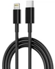 Кабель для быстрой зарядки iPhone 8 X 11 12 13 14 Plus Pro Max с разъемом Apple Lightning to Type-C (USB-C) зарядка для айфона 1M шнур для iPad Cable IOS Black - изображение 2