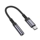 Переходник BOROFONE BV24 Graceful digital audio converter cable Type-C to 3.5mm Metal Grey (6941991118999) - изображение 1