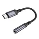 Переходник BOROFONE BV24 Graceful digital audio converter cable Type-C to 3.5mm Metal Grey (6941991118999) - изображение 3