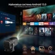 Cмарт проектор для фильмов 2/8GB яркость 600 ANSI портативный SMART 4K Projector Ultra HD до 150 дюймов HDMI-совместимый на Android 13 IsmartX 14 - V1 Model Android TV/AI поддержка Bluetooth Wi-Fi мультимедийный домашний кинотеатр - изображение 2