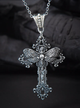 Цепочка Fashionn Jewerly с кулоном крест бабочка бражник Мертвая голова в корейском готическом стиле y2k (SVS) - изображение 1
