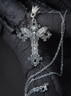Цепочка Fashionn Jewerly с кулоном крест бабочка бражник Мертвая голова в корейском готическом стиле y2k (SVS) - изображение 3