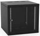 Шафа ZPAS 19", 12U, Z-BOX, змінні бічні стінки, скляні двері, 600x600 мм, максимально 100кг, чорна - зображення 1