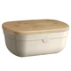 Хлібниця керамічна з дошкою-кришкою Emile Henry Storage 35.5x24.5x15.8 см бежевий 028750 (08701306) - зображення 1