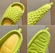 Шльопанці тапочки жіночі яскраві у вигляді фрукта Дуріан 37 розмір Зелений - зображення 6