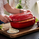 Форма для выпекания хлеба с крышкой керамическая Emile Henry Artisan Bread 34х23 см красный 345501 (08700993) - изображение 5
