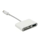 Переходник адаптер 4в1 кардридер 8Pin JH-0512 для IPhone/IPad Lightning на TF/SD/Type-C/USB3.0 White - изображение 1