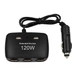 Разветвитель прикуривателя для авто на 3 гнезда Olesson 1511 |2xUSB, 12V-24V| Black - изображение 2