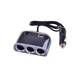 Розгалужувач прикурювача для авто на 3 гнізда Olesson 1505 |2xUSB, 12V-24V| Black - зображення 3