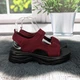 Босоножки женские Fashion бордовые текстильные на платформе 36р (23,5 см) 4945 - изображение 4