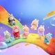 Игрушка-сюрприз Labubu плюшевый брелок в костюме кролика, сидячий V3 Лабубу Pop Mart-02 Случайный цвет - изображение 2