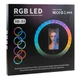 Кристальна RGB лампа з 3D ефектом для фото та відео 33 33 см прозора - зображення 2