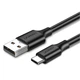 Кабель Ugreen USB 2.0 AM to Type-C US287 60115 (Чорний, 0.5м) - изображение 2