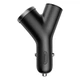 Автомобільний заряд Baseus Y-Type 3.4A 2USB + прикурювач CCALL-YX01 (Чорний) - изображение 2