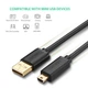 Кабель Mini USB Ugreen US132 для заряджання і передачі даних (Чорний, 1м) - изображение 4