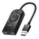 Зовнішня звукова карта Ugreen USB 2.0 c регулятором гучності CM129 (Чорна, 15см) - изображение 2