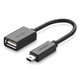 Mini USB OTG кабель-адаптер Ugreen US249 (Чорний, 12см) - изображение 1