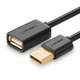 USB кабель подовжувач Ugreen USB 2.0 US103 (AM/AF штекер - гніздо, Чорний, 3м) - зображення 1