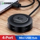 USB хаб/концентратор/розгалужувач Ugreen на 4 USB 2.0 порти CR106 (Чорний) - изображение 3