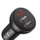 Автомобільний зарядний пристрій Baseus Digital Display Dual USB 4.8 A Car Charger 24 W CCBX-0G (Сірий) - изображение 2