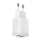 Універсальний зарядний пристрій Baseus Compact Charger 2U 10.5 W CCXJ010202 (Білий) - изображение 4