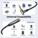 Аудіо кабель AUX 3.5mm jack UGreen з кутовим L-подібним штекером AV188 50212 (Чорний, 5м) - изображение 6