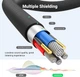 Аудіо кабель AUX 3.5mm jack UGreen з кутовим L-подібним штекером AV188 50212 (Чорний, 5м) - изображение 9
