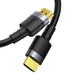 HDMI кабель Baseus Cafule 4K HDMI Male to HDMI Male CADKLF-G01 (Чорний, 3м) - изображение 2