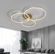 Золотая потолочная LED люстра Anelli на 3 кольца | Line F | Арт. A8008/3 GD - изображение 1