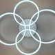 Стілова LED люстра в білому корпусі на 4 кільця Line.FA 8008/2+2 WH - зображення 3