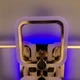 Золота LED люстра на 2+2 ріжки квадратної форми Line.FA 2503/2+2 RGB GD - зображення 7