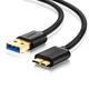 Кабель USB 3.0 - Micro USB Тип B Ugreen US130 (Чорний, 1м) - зображення 1