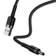 Кабель Baseus Cafule Cable USB 2.0 DC 3.5 mm 2A CADKLF-G1 (Чорний/Сірий, 1м) - изображение 4