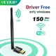 Адаптер бездротової Wi-Fi USB Wifi Edup 802.11n 150Mbps з зовнішньою поворотною антеною (Чорний) - изображение 6