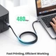 Кабель Ugreen USB Type C на USB Type B 2.0 US370 80807 (Чорний, 2м) - зображення 6