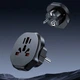 Адаптер для розетки ESSAGER global universal adapter EU male to world female Black (ECTZH-YCB01-Z) - изображение 9