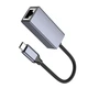Мережевий адаптер HOCO UA37 Type-C ethernet adapter (1000 Mbps) Metal Gray (6942007647281) - зображення 3