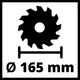 Пила дискова акумуляторна Einhell TE-CS 18/165-1LI - Solo PXC 18В 165х20 мм 2.6кг без АКБ та ЗП - изображение 11