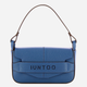 Сумка багет сідло жіноча з натуральної шкіри маленька IUNTOO Silvia 186003-BLUETTE-C22 Синя (800070340443) - зображення 3