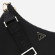 Сумка крос-боді через плече жіноча тканинна середня Guess Eco Gemma HWEYG839501-BLA Чорна (800070334960) - зображення 4