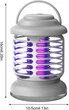 Антимоскитная аккумуляторная лампа USB Ловушки для комаров насекомых с LED подсветкой 170х115х115 мм - изображение 4