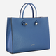 Torebka shopper damska skórzana IUNTOO Armonia 168116-007 Niebieska - obraz 4