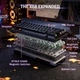 Ігрова Клавіатура ATTACK SHARK X68 HE Black contour Магнітні світчі. Дротова 8000Hz/s. RGB Підсвічування, 68 keys, Switch 0.1mm. Rapid Trigger - зображення 9