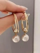 Серьги бижутерия Две жемчужины Fashion Jewelry золотистые - изображение 7