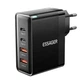 Зарядное устройство Essager Grace 100W GaN 4 Ports Travel Charger 2 Type-C + 2 Type-A Black (ECT2CA-QYB01-Z) - изображение 1