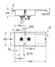 Кухонная мойка Grohe K500 1160 х 500 мм Granite Grey (31647AT0) - изображение 2